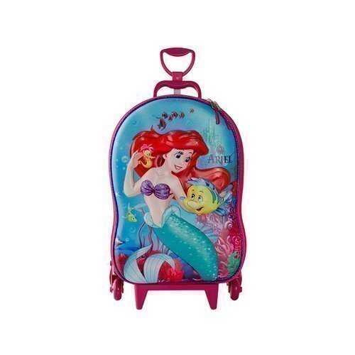 Mala Infantil Pequena Sereia 3D Rodinhas Verde 20 Litros MAX TOY