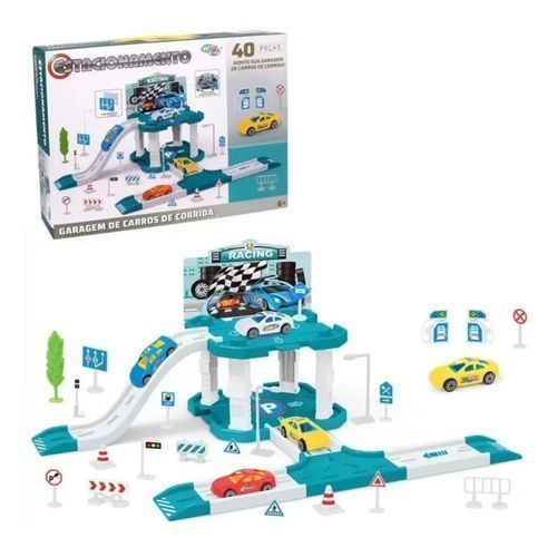 Pista Estacionamento Brinquedo 40 Peças Plástico WELL KIDS