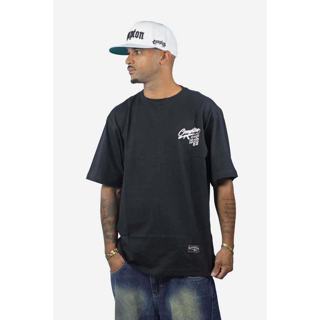 Camiseta Compton Oversized Bullet Preta