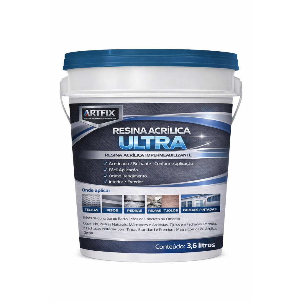 Resina Multiuso 3.6l Base D'água Incolor Semi Brilho Parede