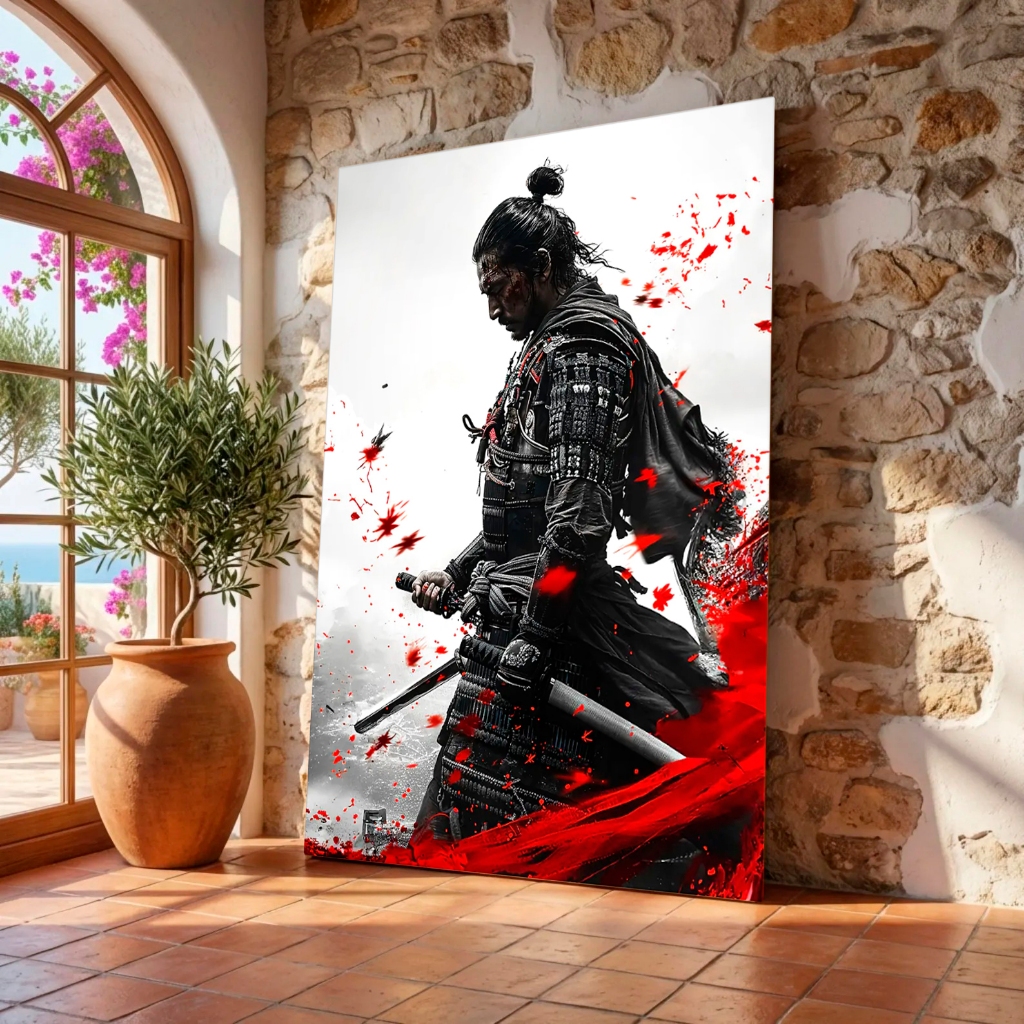 Quadro Decorativo samurai Japanese Warrior arte japonesa