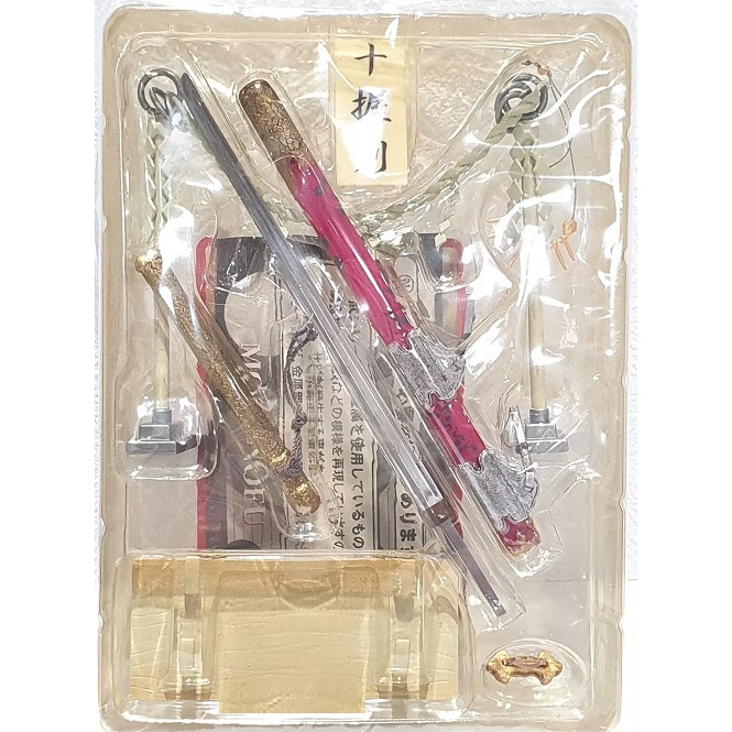 KATANA TOTSUKA NO TSURUGI / Mononofu MINI ESPADA JAPONESA Item Collection ( MINIATURA PREMIUM ) diecast metal ( Legendary Japanese Mythical Sword ) SAMURAI WEAPON FIGURE / Scale Real Model ( Largura aproximada do conjunto montado 16 cm