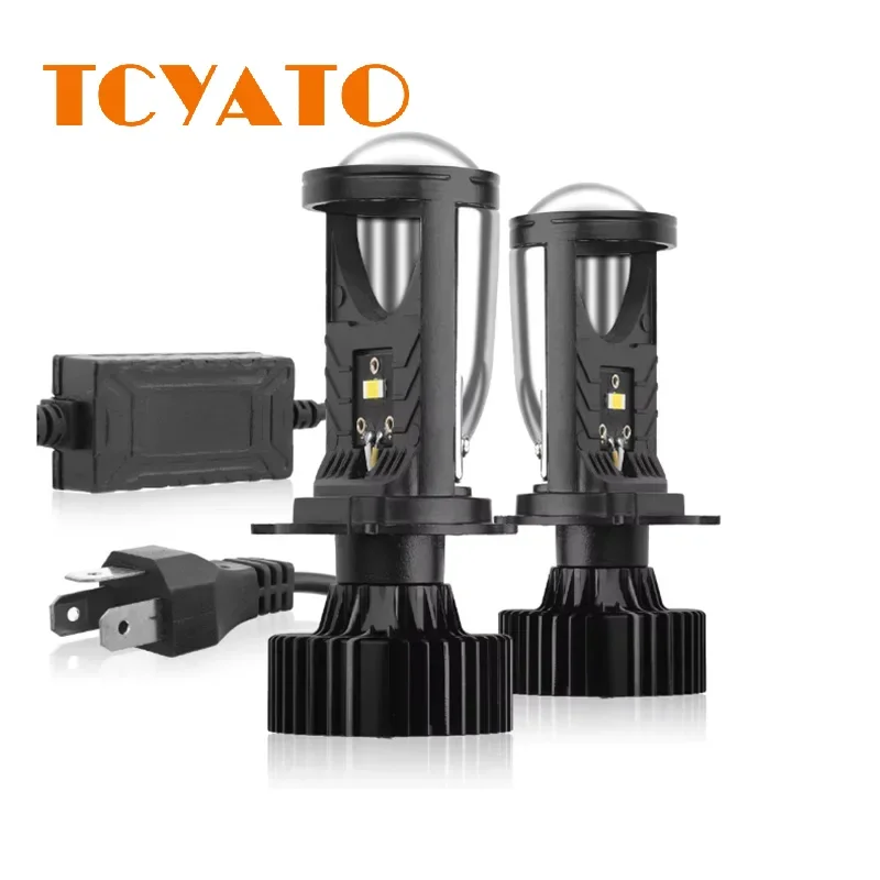 mini Projetor LED TCYATO 1 Com Ponto Cego De 360 Graus H4 24000LM 90W H4 (Não Adequado Para Motocicletas)