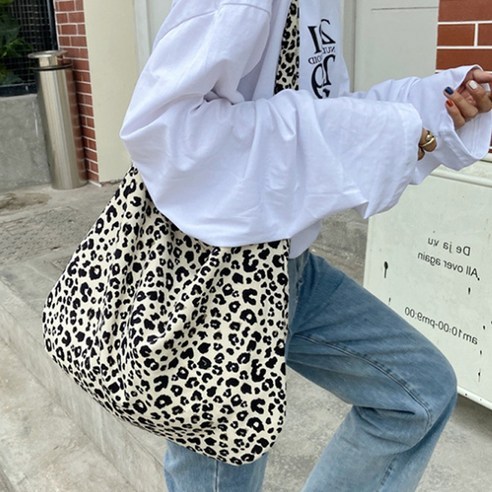 APNCC Bolsa Feminina De Ombro Ecológica Com Estampa De Leopardo Casual Leve Diária