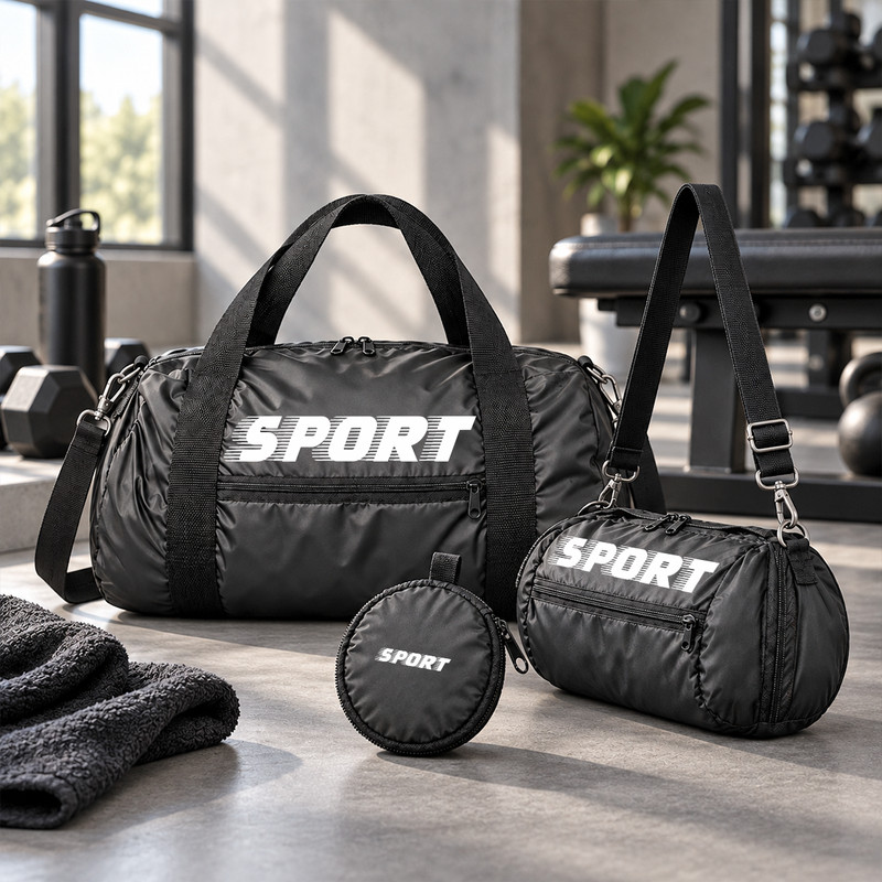 Kit Bolsa Academia Gym Bag Shoulder Bag Estojo Pilates Yoga Dança Fitness Novidade