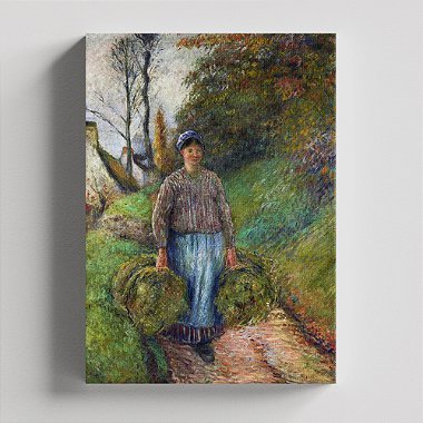 Quadro Canvas Peasant Woman Carrying Two Bundles of Hay Borda Infinita 60x90cm
