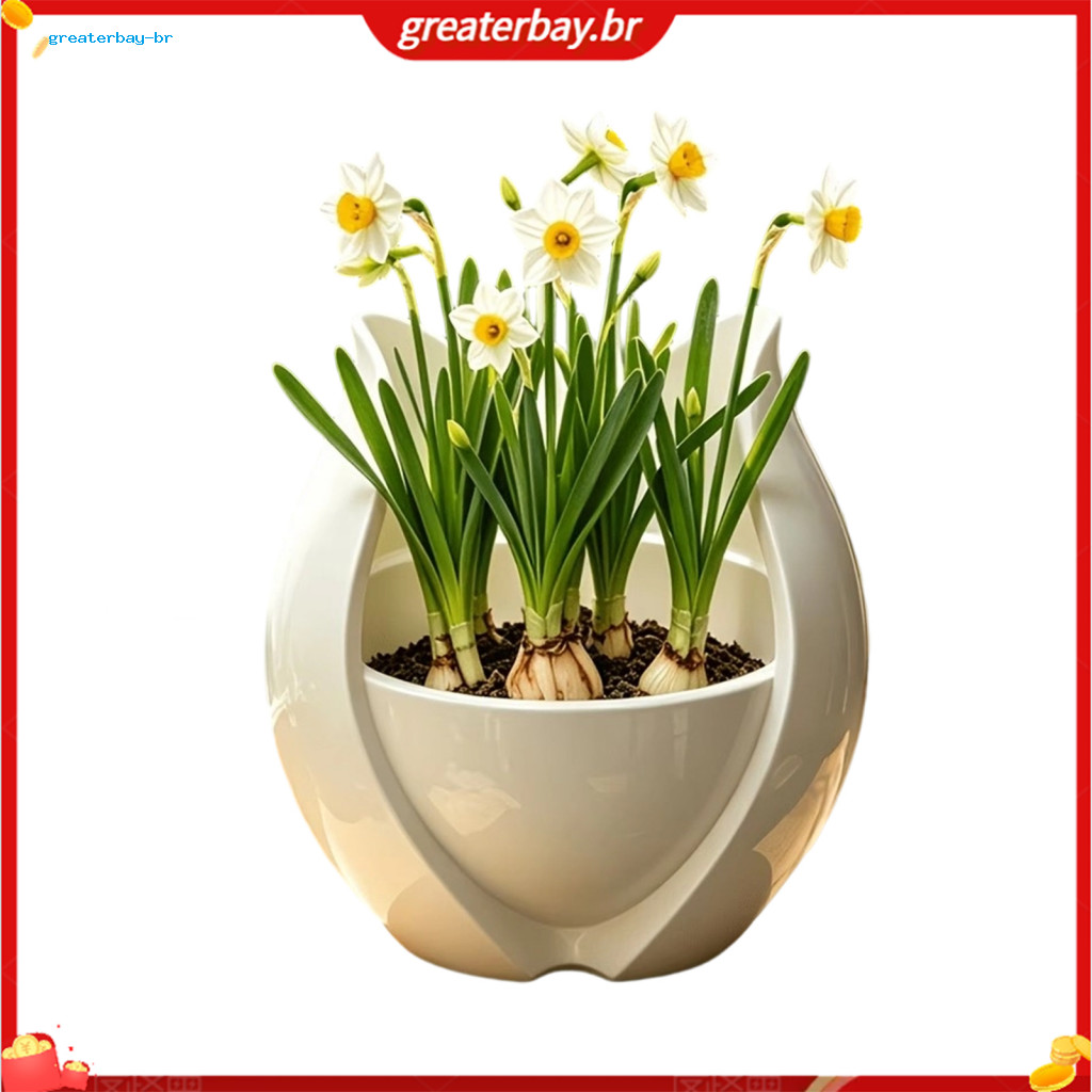 Tulip Flower Shape 3d Printed Planter – Modern Minimalist Decorative Pot for Home Office Desk Stylish Indoor Plant Con