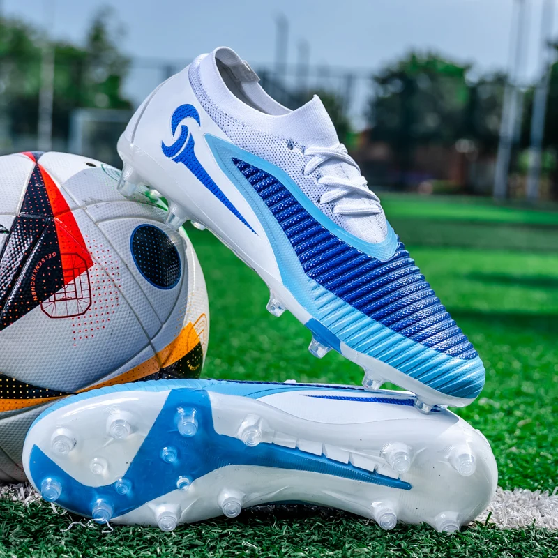 Men Soccer Shoes Society Cleats Professional Outdoor Football Field Boots Grass Training Football Shoes Long Spikes Sneaker