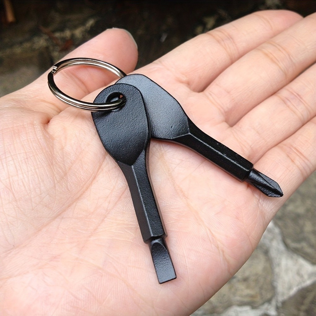 2 Pcs Mini Chaveiro Conjunto De Chave De Fenda Slotted Phillips Pocket EDC Ferramenta De Reparo