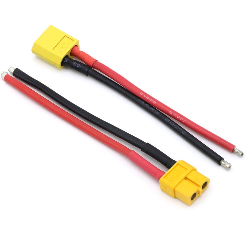 1pcs XT60 Conector Macho Fêmea Com Fio De Silicone 10CM 14AWG Para Bateria Rc Lipo Airplane Car Boat