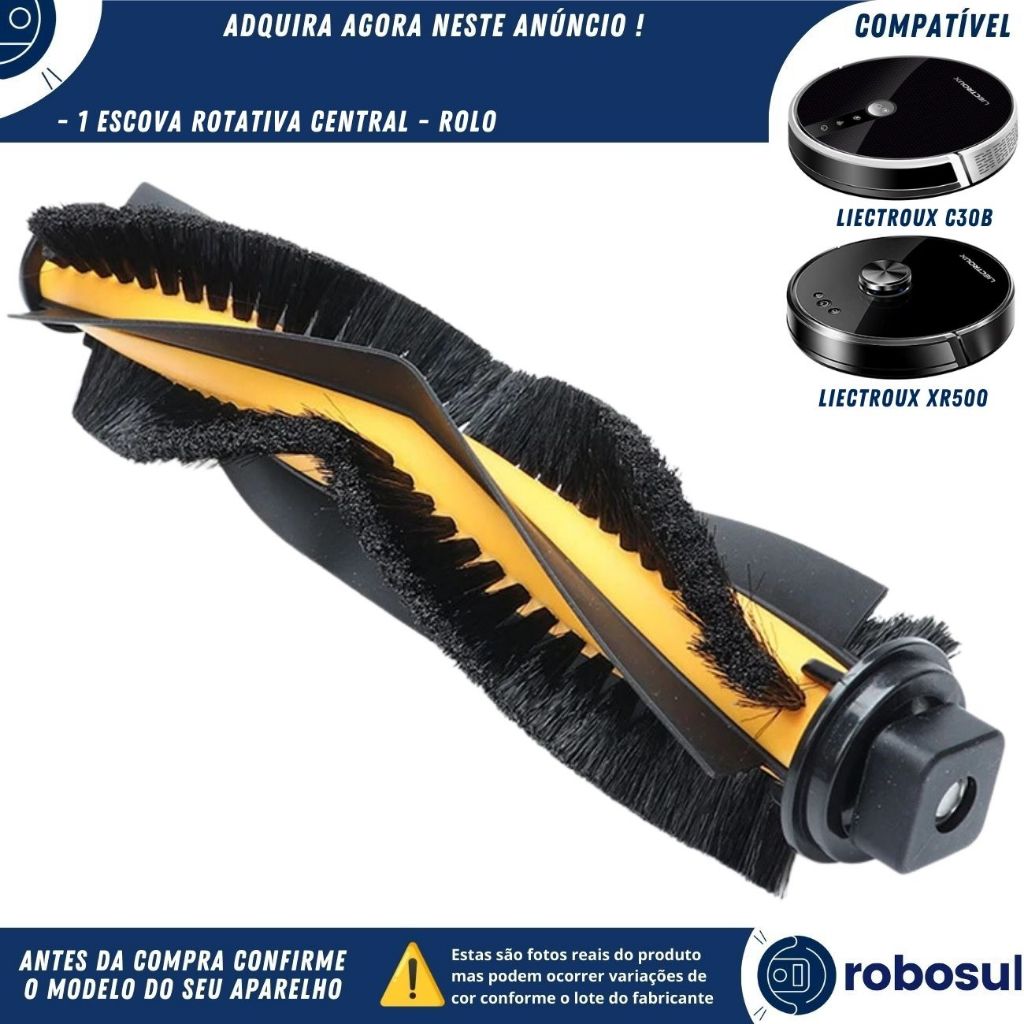 Escova Rotativa Central Rolo Para Robô Aspirador Liectroux XR500 E C30B