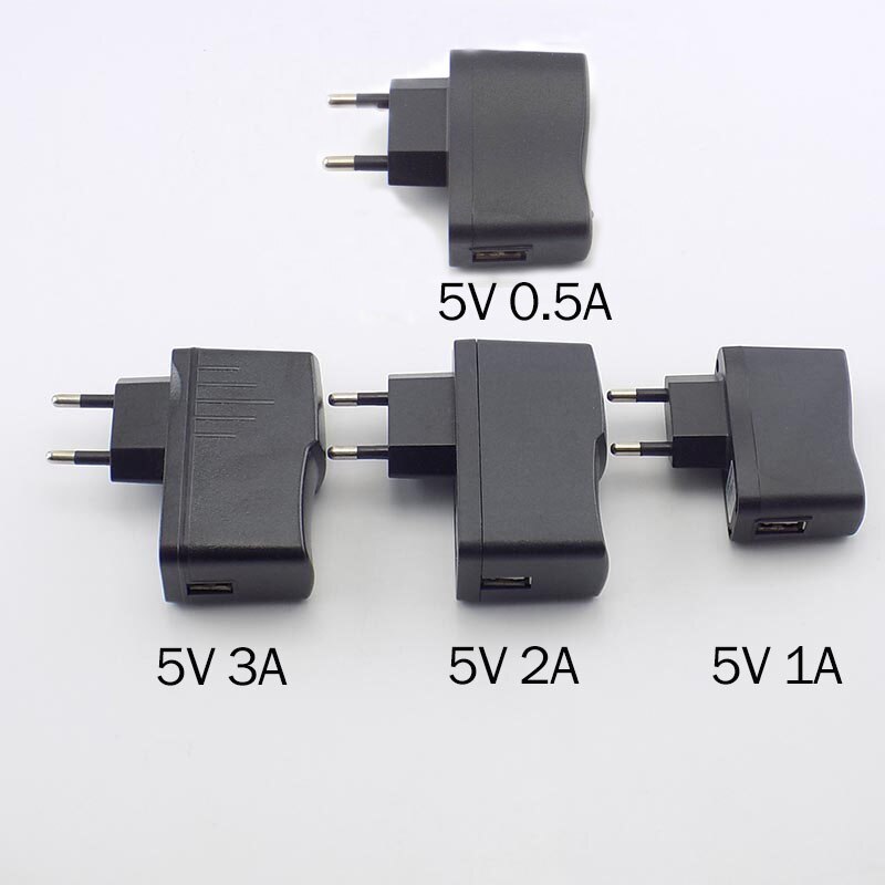 Adaptador De Energia Universal USB Com Carregador AC Para DC 100V-240V / 5v / 0,5a / 1A / 2A / 3A