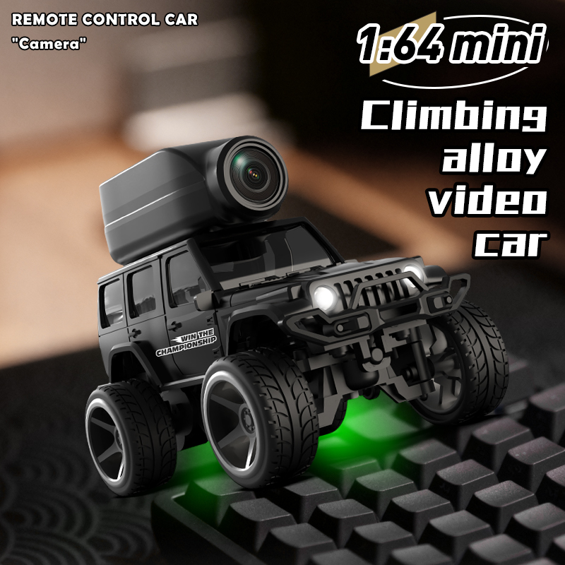 1 : 64 Mini Carro RC De Controle Remoto Liga Fora Da Estrada Escalada Veículo APP Câmera 2.4GHz LED Recarregável Criança