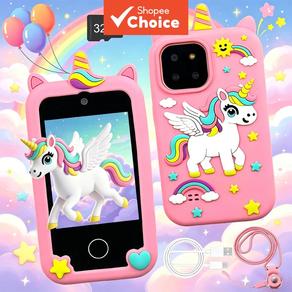 Crianças Brinquedo Do Telefone Inteligente 2.8 Polegada Tela De Toque Câmera Aprendizagem Leitor Música Educacional Fing