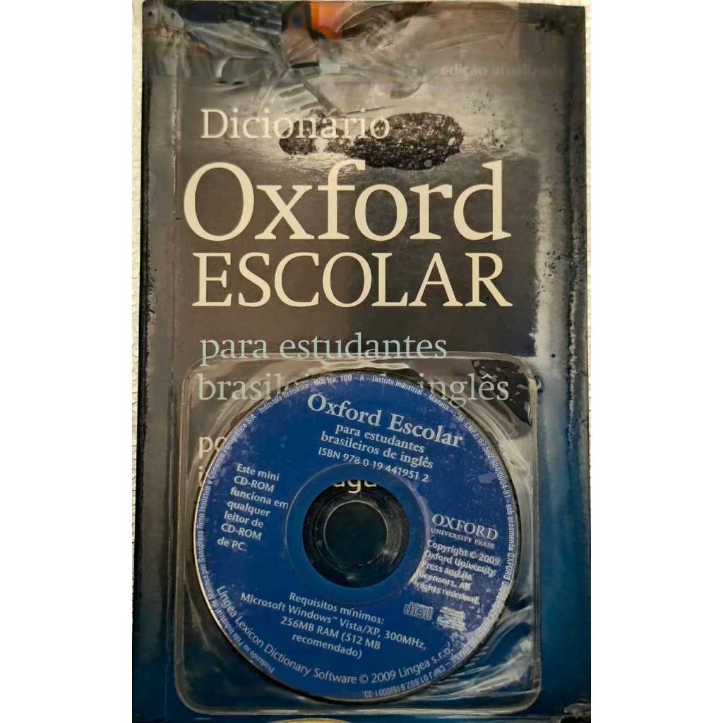 DICIONÁRIO OXFORD ESCOLAR PORTUGUÊS-INGLÊS / INGLÊS-PORTUGUÊS - SEMI-NOVO - EDIÇÃO ATUALIZADA - FOTOS REAIS