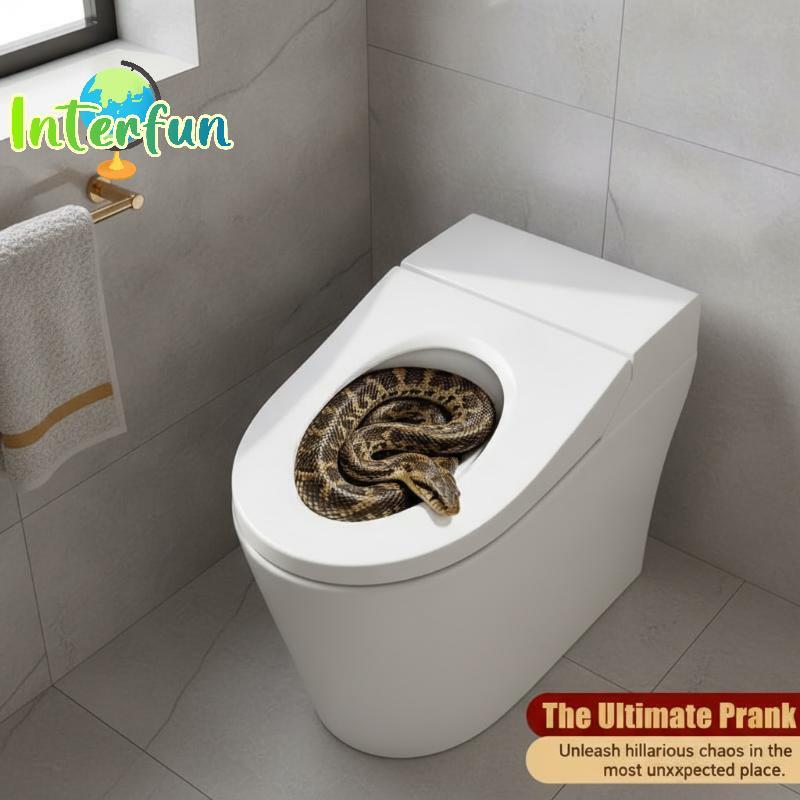 [InterfunB] Snake Hole Prank Stier Criativo Realista Assustador Autoadesivo Decalque Higiênico Para Casa Banheiro Festa