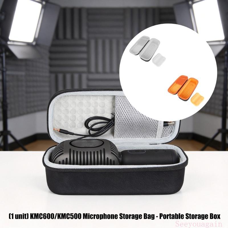 Seeyouagain Portátil Microfone Caso Viagem Para KMC500 KMC600 Casca Dura Anti-Pressão Organizador Saco À Prova Poe