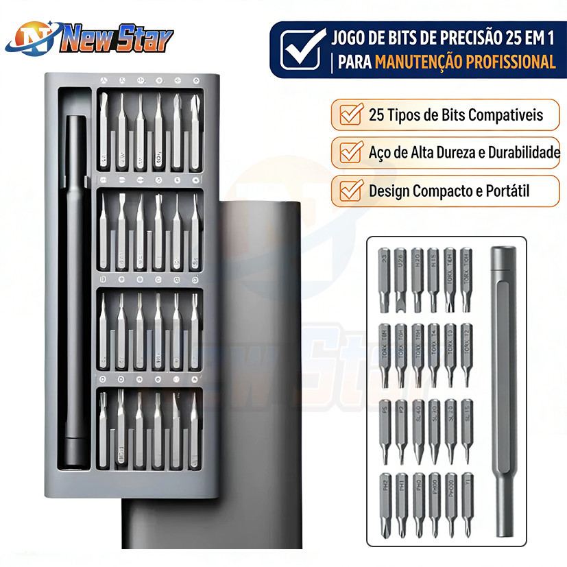 New Star Magnetic Precision Wrench Tool Set Kit 24 Pieces Small Repairs Cell Phone PC Notebook Glasses