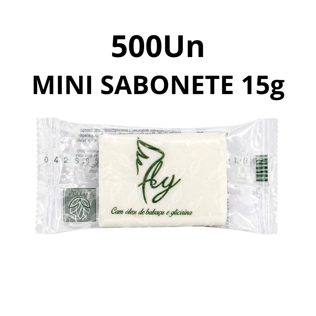 Kit 500 Mini Sabonete 15g Amenities Fly Floral Hotel Motel Airbnb Pousada Hospital