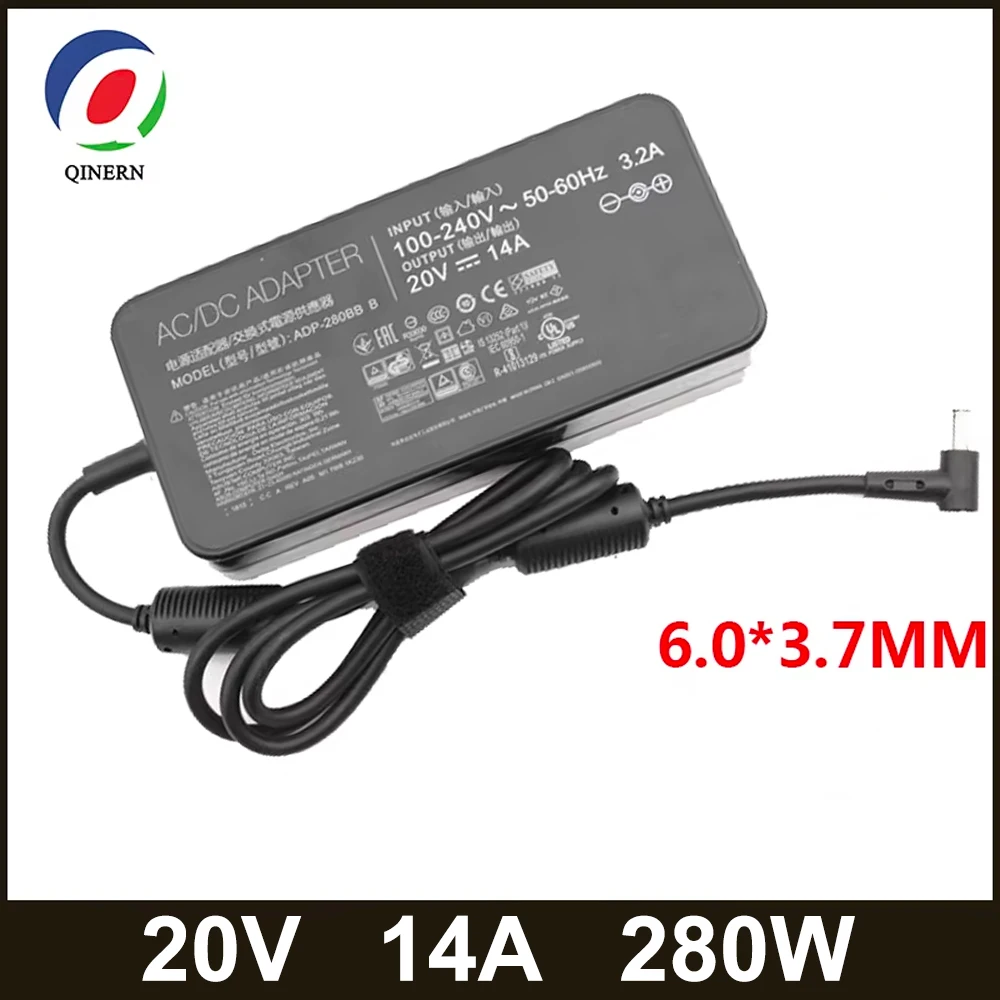 20V 14A 280W 6.0*3.7MM Charger ADP-280BB B Laptop Adapter For ASUS PG35V ROG GX551QS GX551QR GX703HS GX703HR GX703HM G732LWS