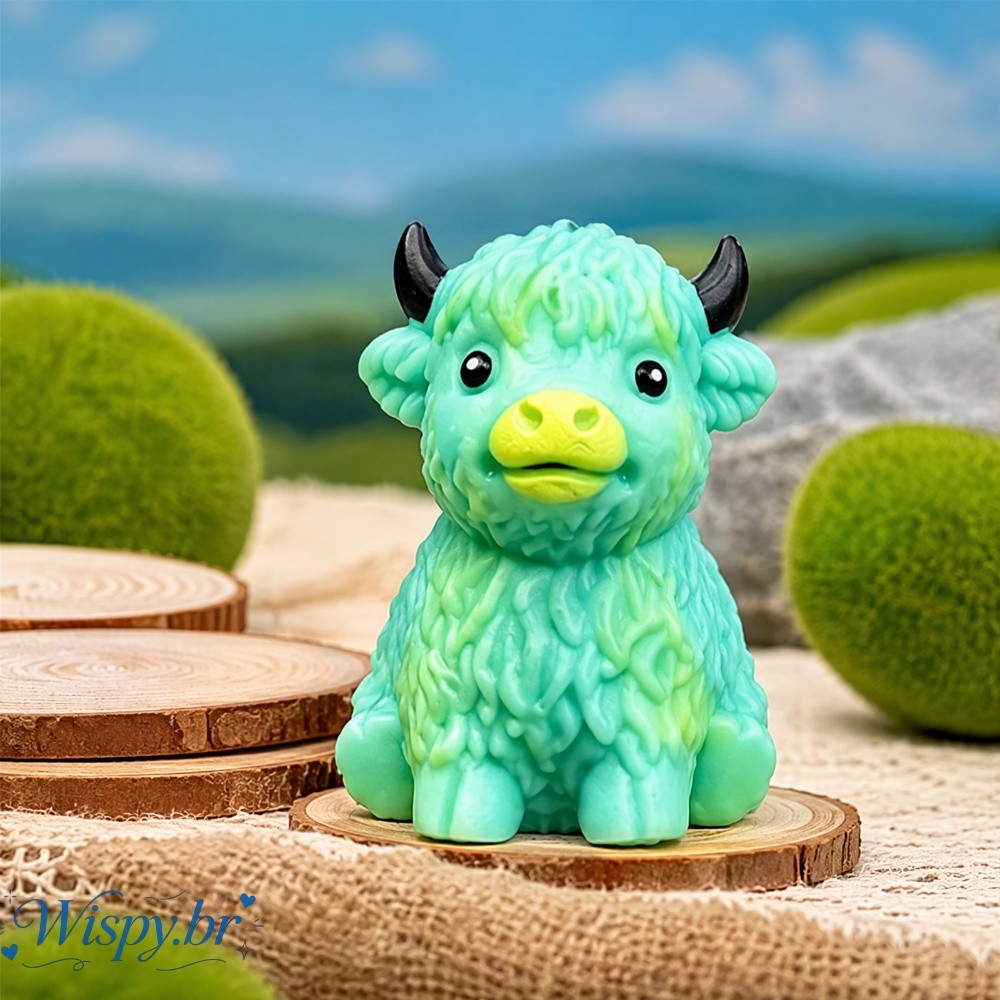Amante De Vaca Highland Cow Building Block Squeeze Toy Lento Rising Fidget Gift