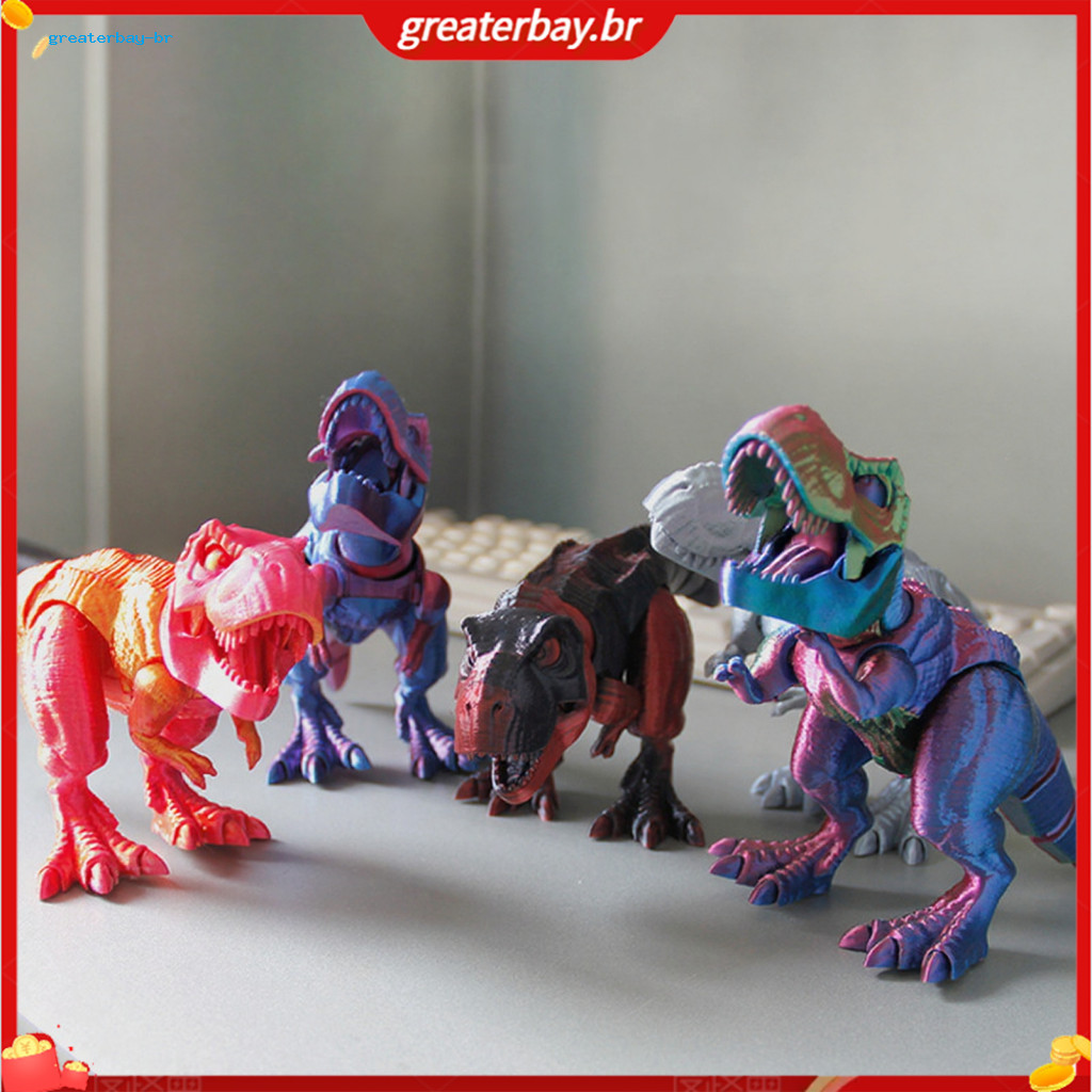 3d Printed Articulated Dinosaur Toy 9cm – Realistic Movable Joints Stress Relief Fidget Pocket-sized Calming Gift for
