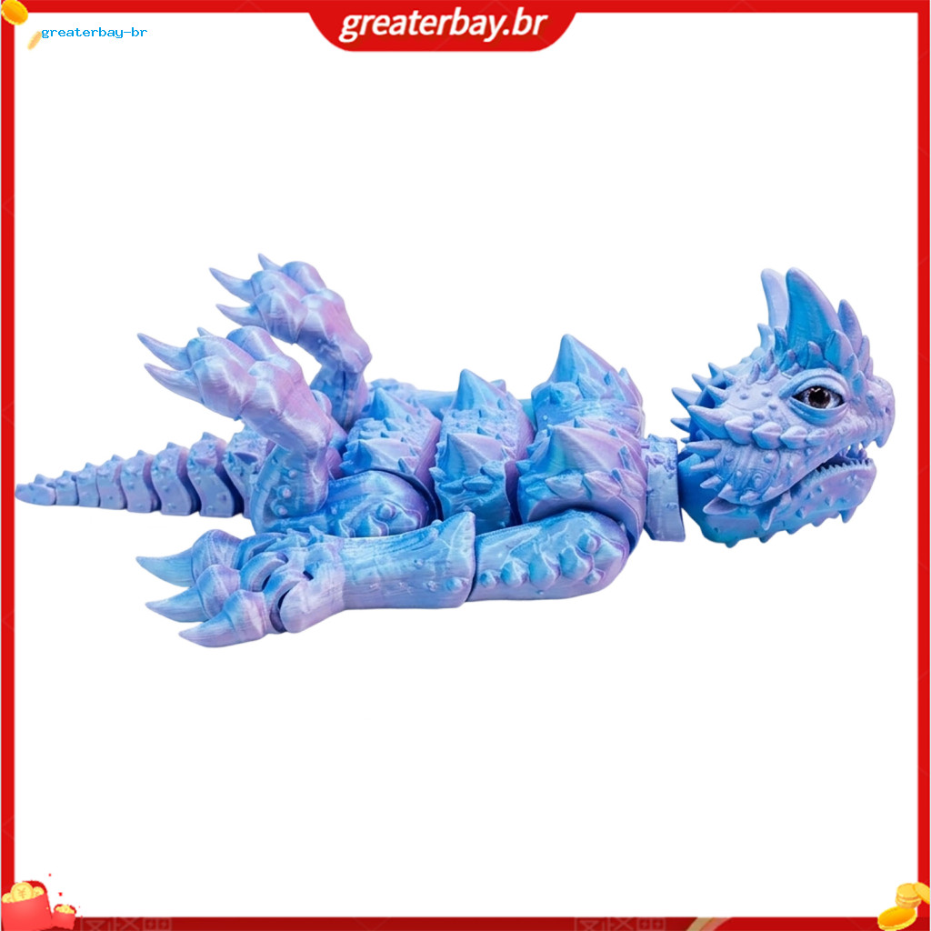 3d Printed Movable Dragon Toy Realistic Articulated Pla Figurine Desktop Decoration for Kids Teens Perfect Gift for Sout