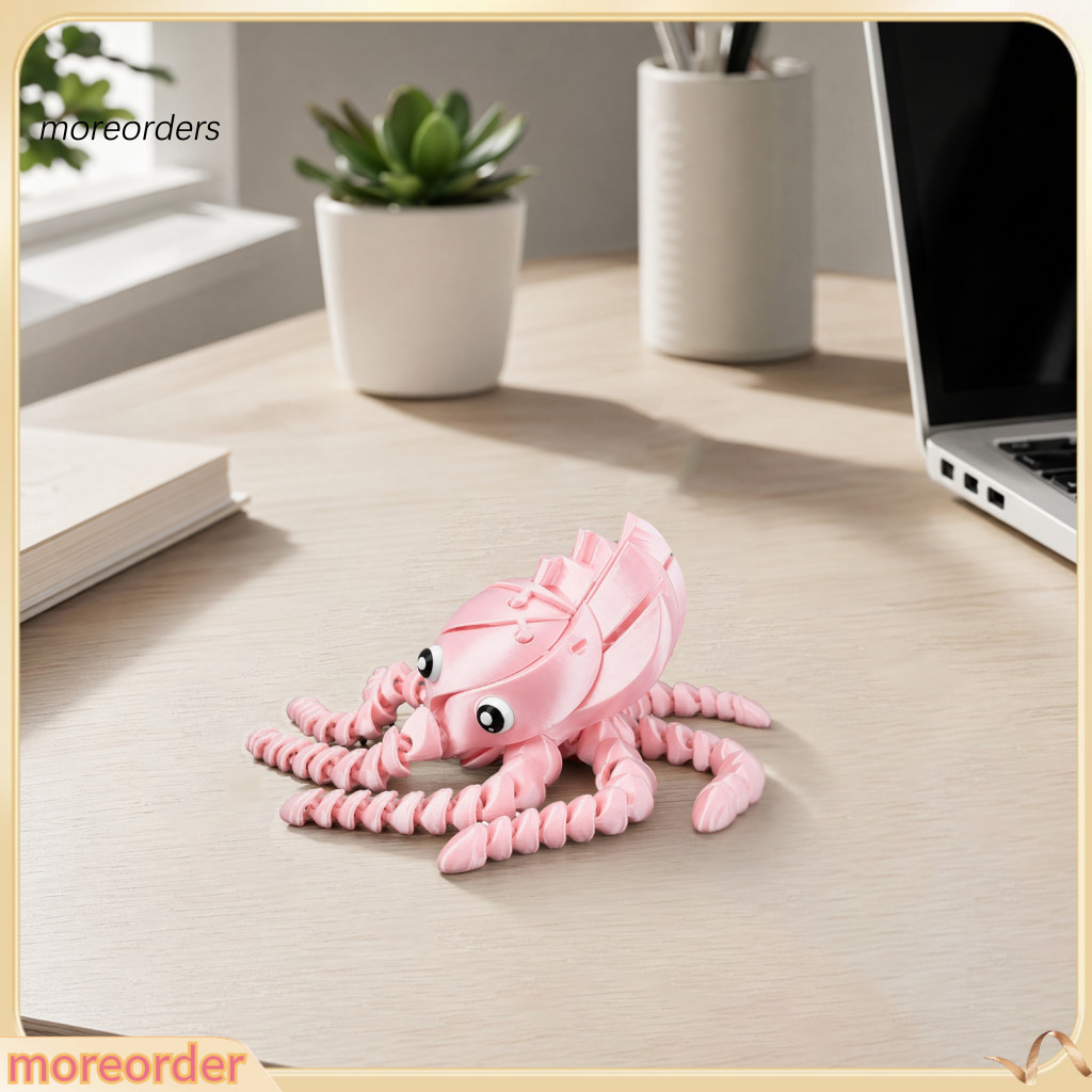 3d Printed Articulated Octopus Toy – Movable Joint Sea Figurine Stress Relief Fidget for Kids Adults Perfect Gift for