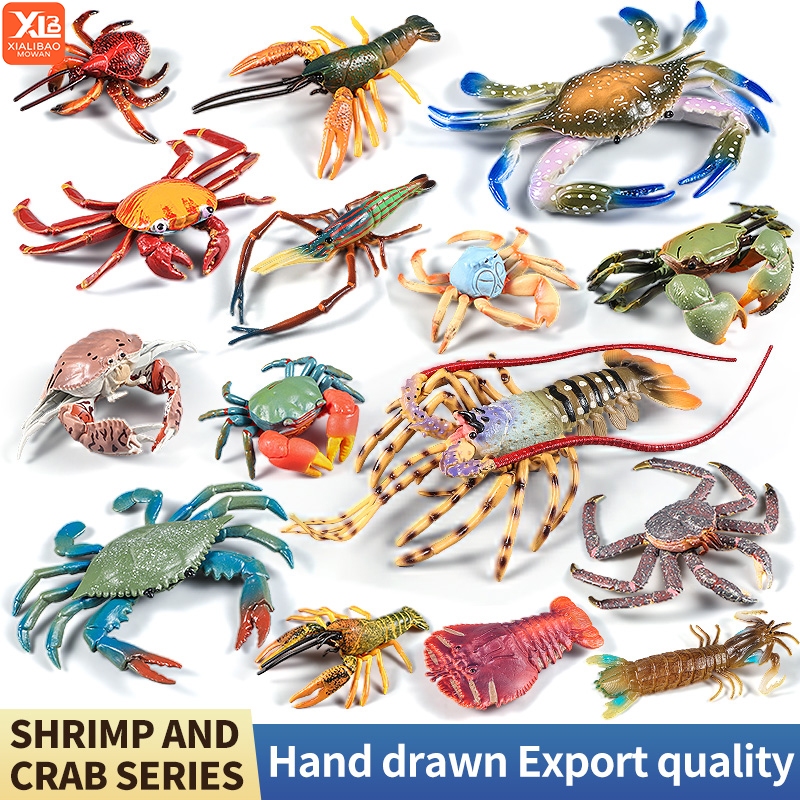 Simulação De Animais Oceânicos Caranguejo Lagosta Modelo De Vida Marinha Figuras De Ação Coleção Kids Toy Gift