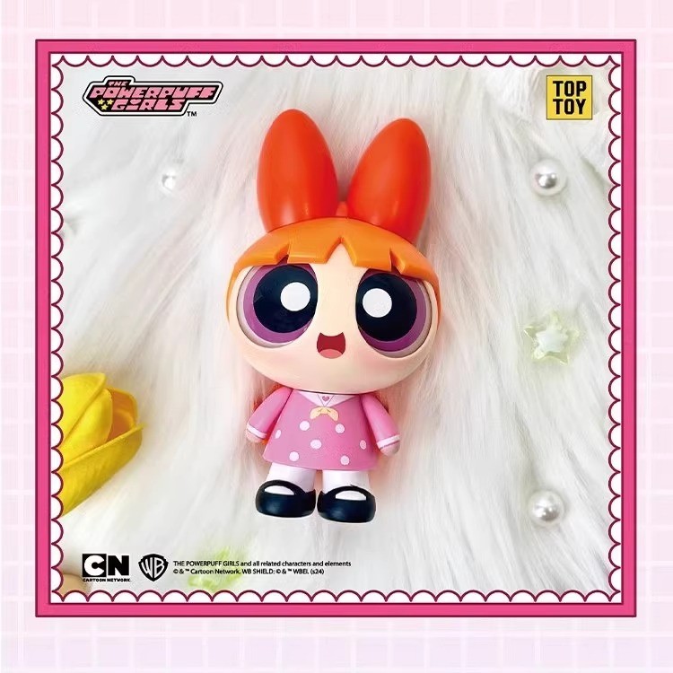TOPTOY Powerpuff Girls Flower Bubble Insert Series Segundo jogo na moda Play Mystery Box Cute Girl Gift