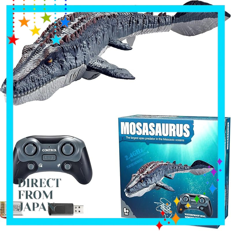 Azmio RC Dinosaur Mosasaurus Remote Control Waterproof Underwater Play Gift (Mosasaurus) [Parallel Import]