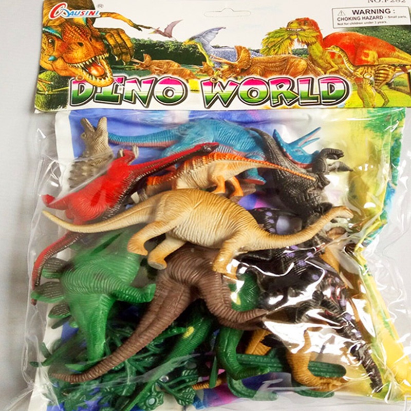42 peças  Brinquedo de dinossauro de brinquedo infantil, Grande saco. do modelo animal simulado Tyrannosaurus Rex Boy Gift Toy.