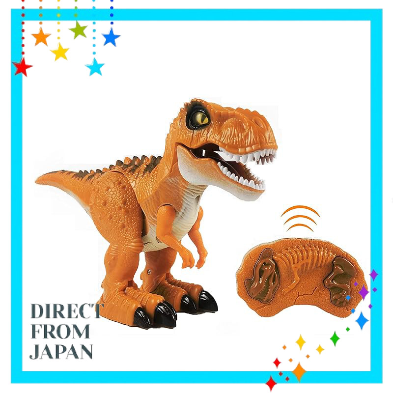 Robot Plaza Dinosaur Toy RC Dino Roaring Walking (Forward Only) Tyrannosaurus for Kids Birthday Gift