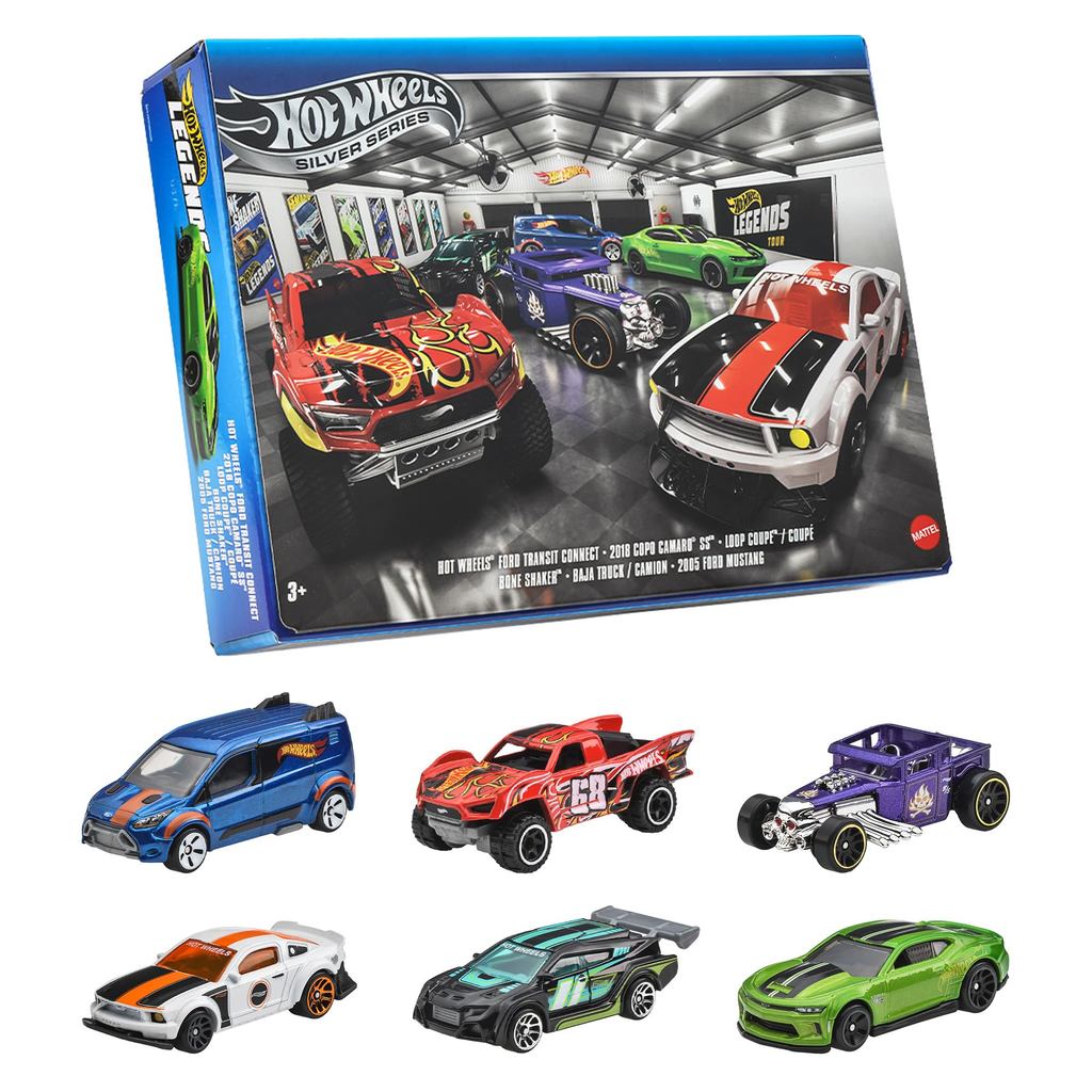 Hot Wheels Legend Multipack Vehicle Toy Mini Cars (Set of 6) for Ages 3 and Up - Multi JLB24