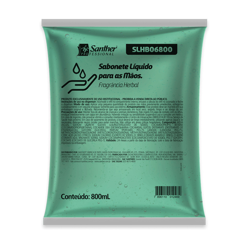Sabonete Líquido 800ml Santher Professional