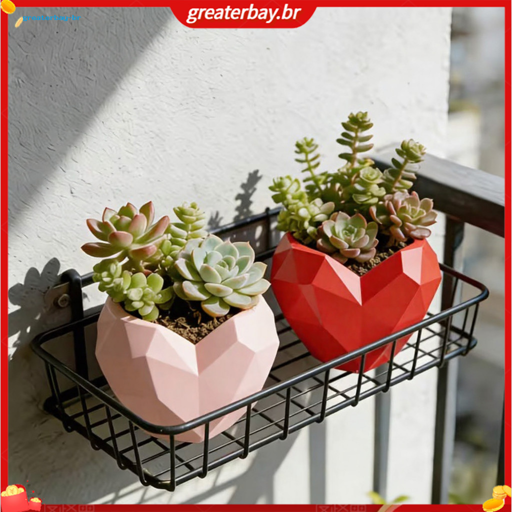 Small Diamond Heart Shape 3d Printed Mini Geometric Planter Pot for Plants Indoor Desktop Flower Home Office Decor Cute