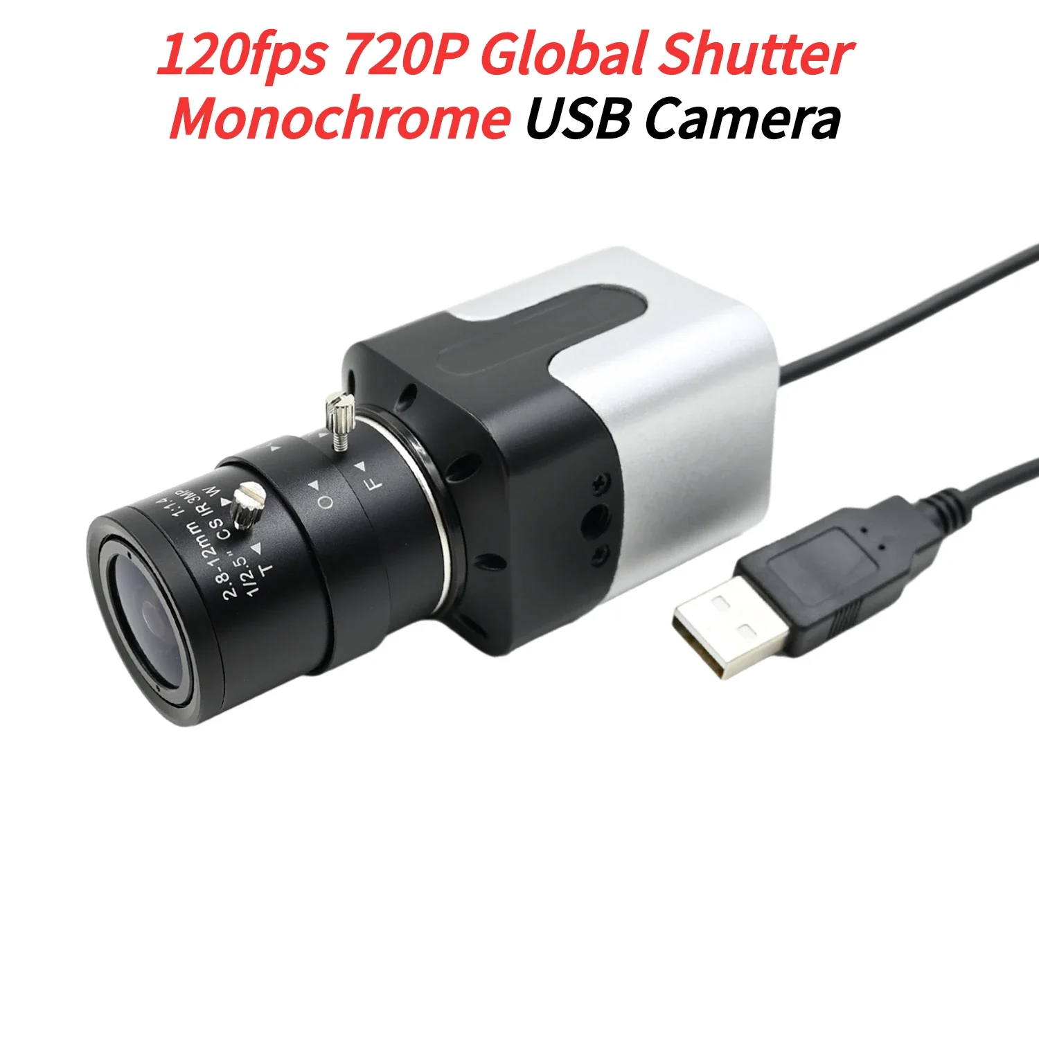 GXIVISION 120FPS 720P Global Shutter USB Camera OV9281 Monochrome 1280x720 High Motion Capture Driver-Free,Win/Linux/Andriod/RPI