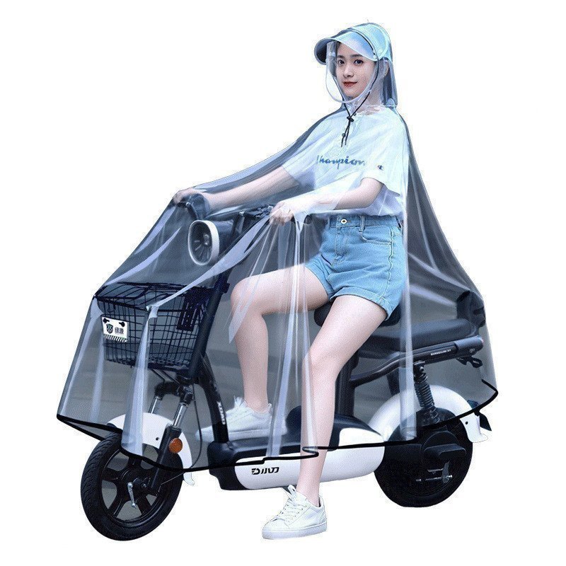 Raincoat for Electric Bicycle H7d0 Thickened Battery Extended Version Transparent Unisex Poncho SY4H