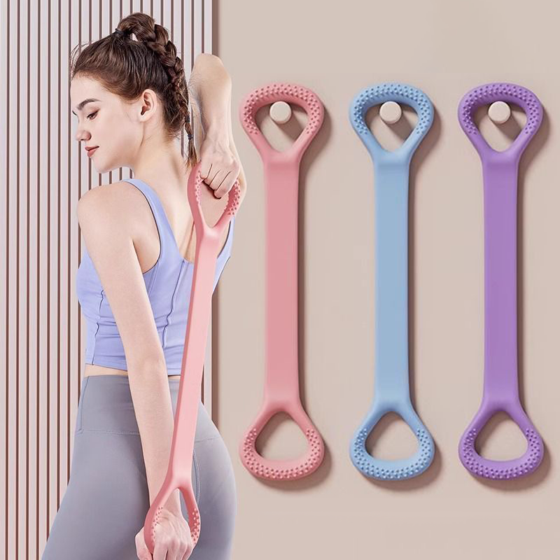 Maca Yoga Faixa Elástica De Pilates De 8 Figuras , Alça De Resistência Portátil Para Exercícios De Braço E Ombro