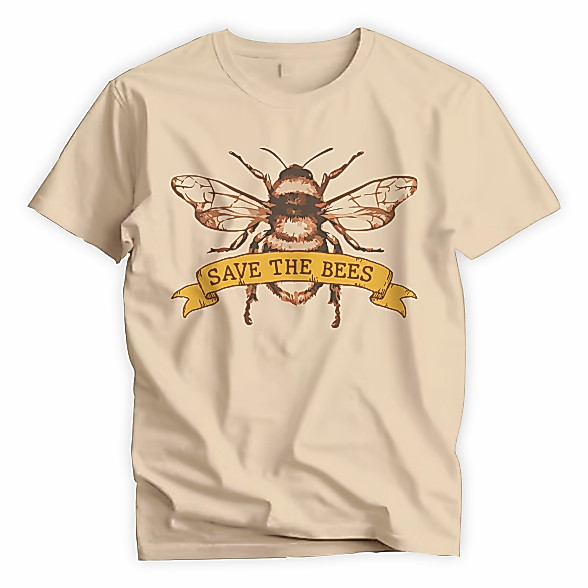 Camiseta Unissex Poliéster Save The Bees Salve As Abelhas B570