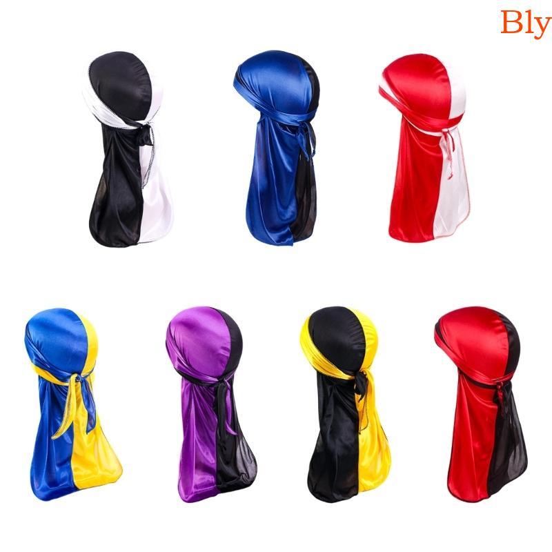 Bly 2 Peças Turbante Chapéu Unissex Cauda Longa Durag Pirata Headwraps Para Esportes E Uso Casual