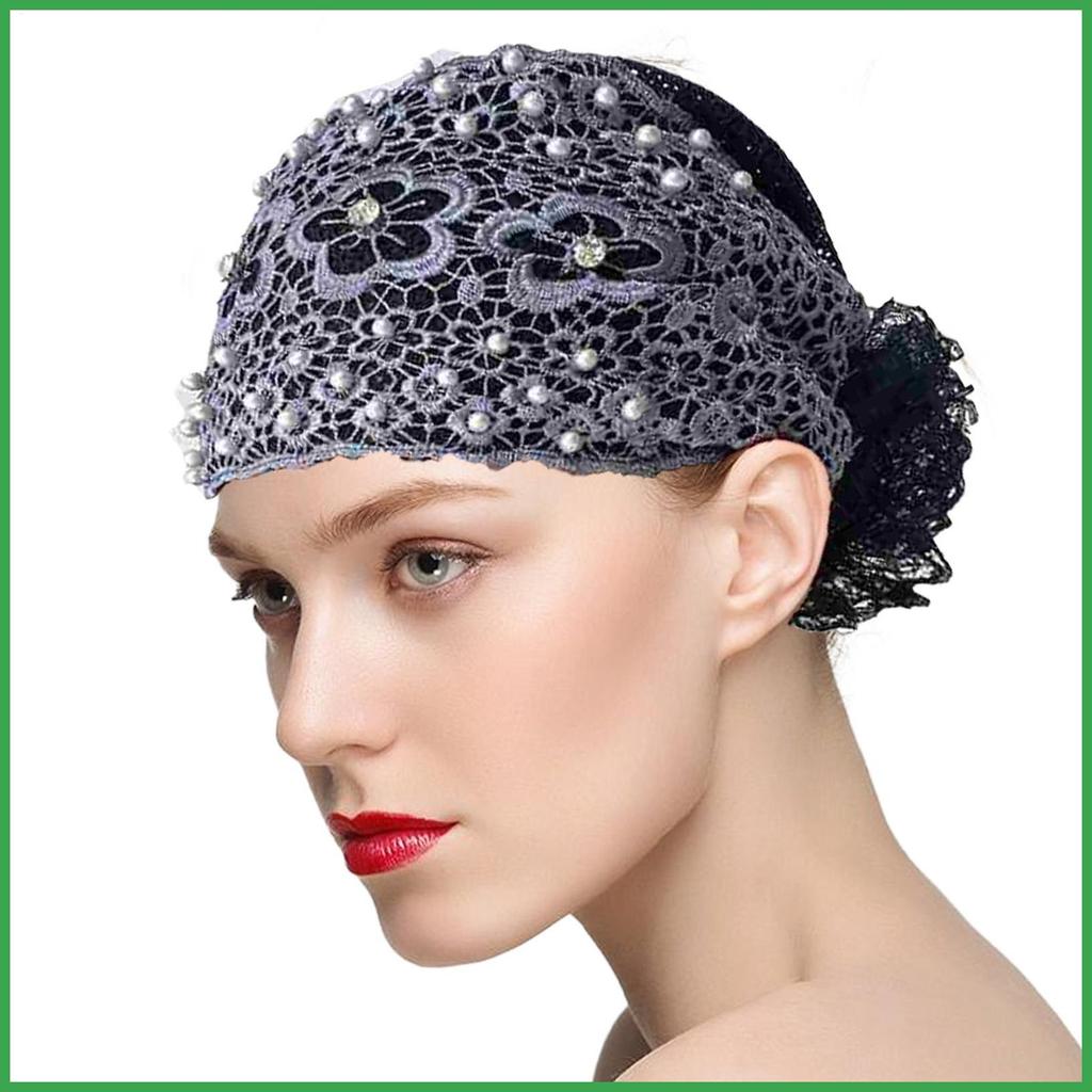 Envoltório De Cabelo De Renda Vintage Elástico Floral Headwrap Feminino Meninas Festa De Viagem dinnpbr