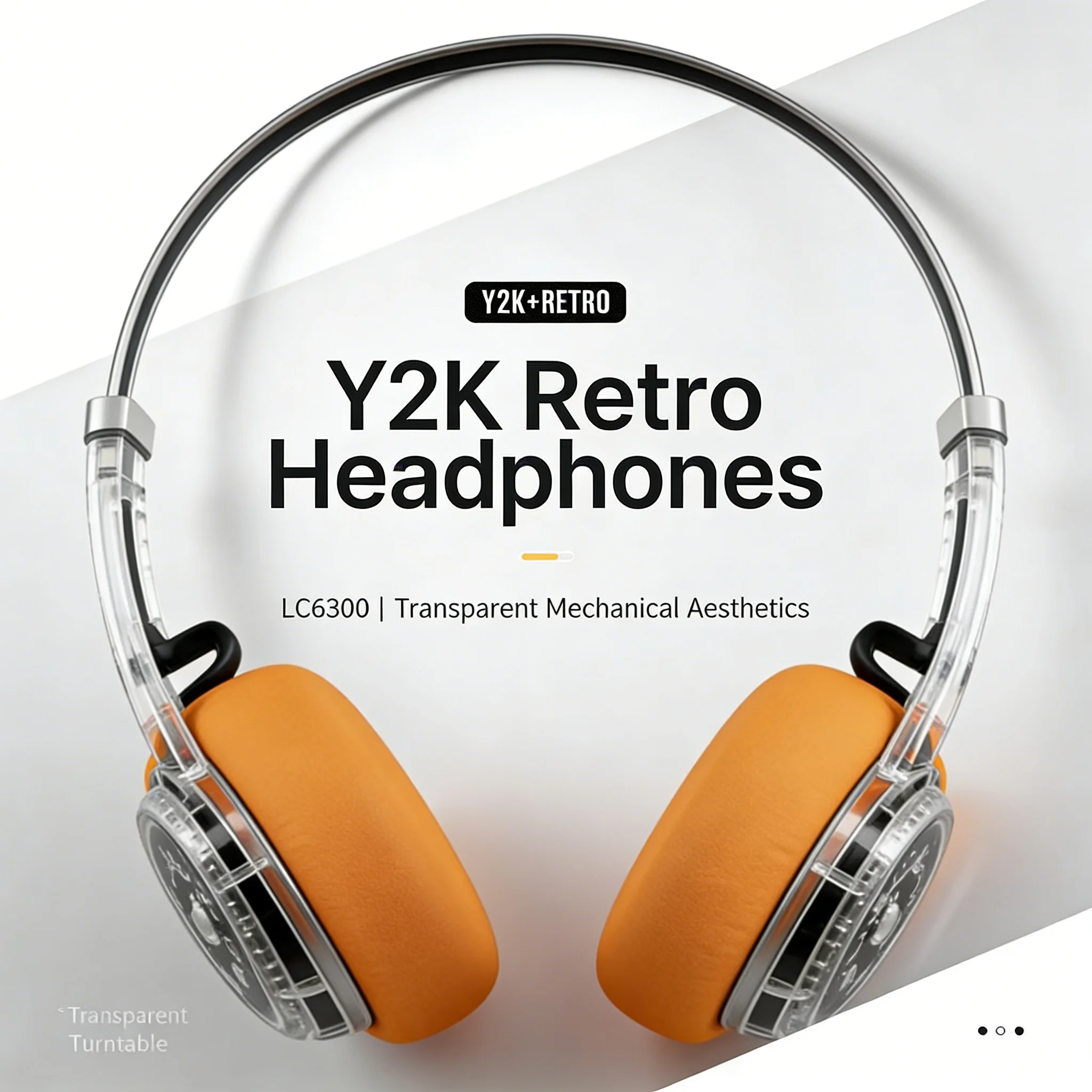 Fashion Retro Wireless Bluetooth Headphones Rechargeable Lightweight Rotary Switch Long Battery Life for Music Sport Game Home