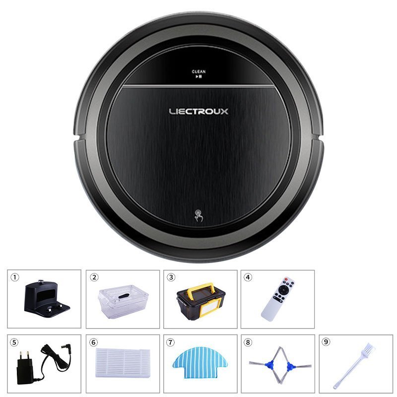 Robô Aspirador Inteligente com Base Auto Coletora WiFi App Varre Aspira e Passa Pano Mapeamento Automático