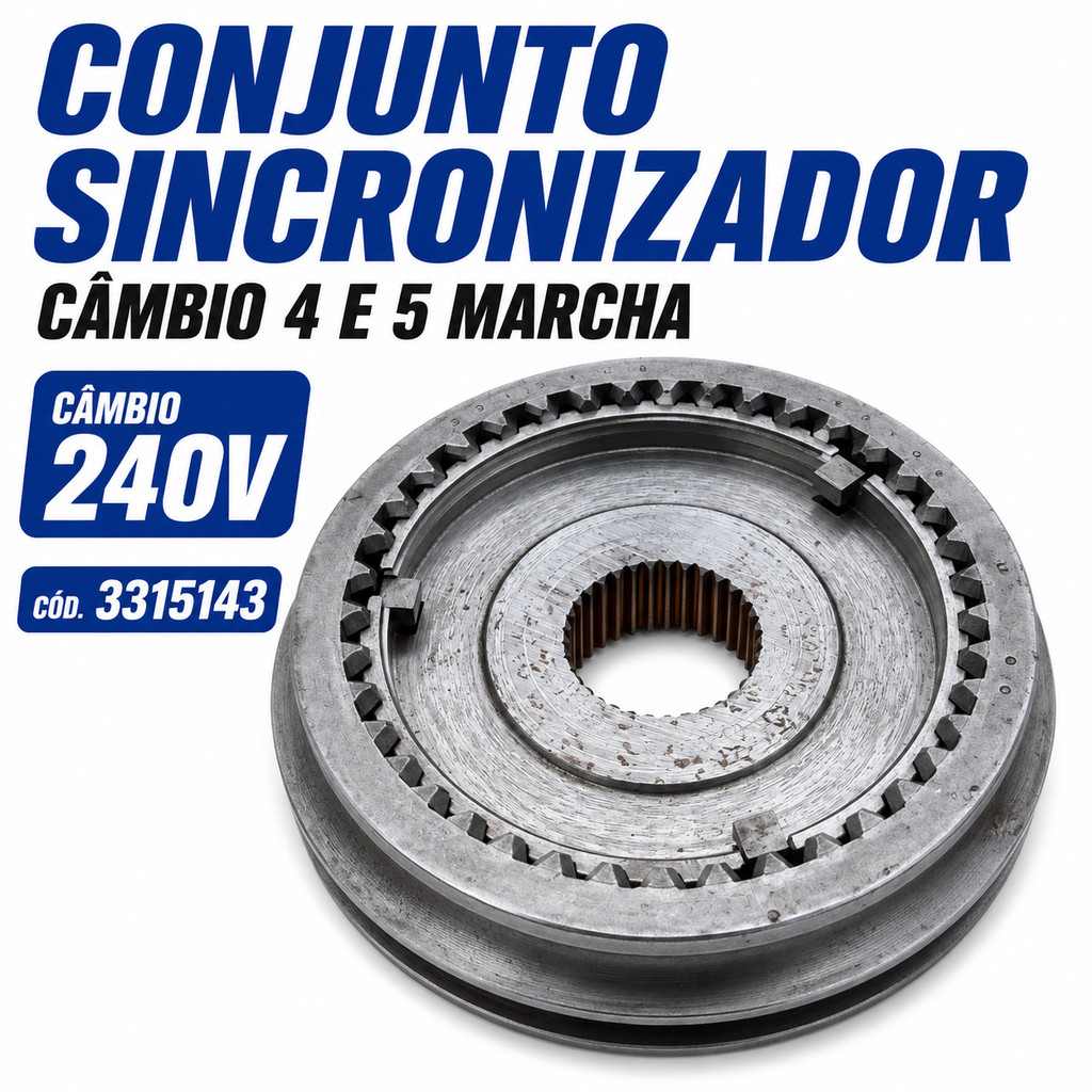 Conjunto Sincronizador Cambio Quarta Quinta Marcha Agrale F1000 F2000 F4000 D20 A40 C40 D40 Vw 240V