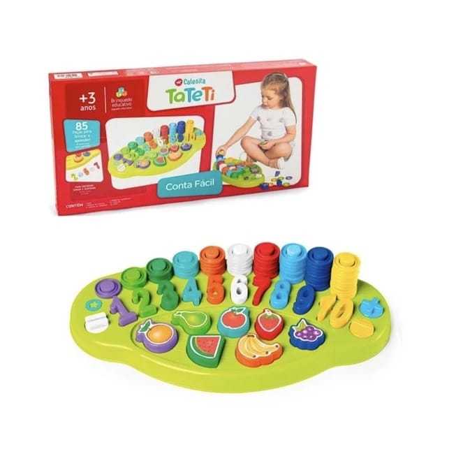 Tabuleiro Conta Facil Brinquedo Educativo Numeros - Tateti