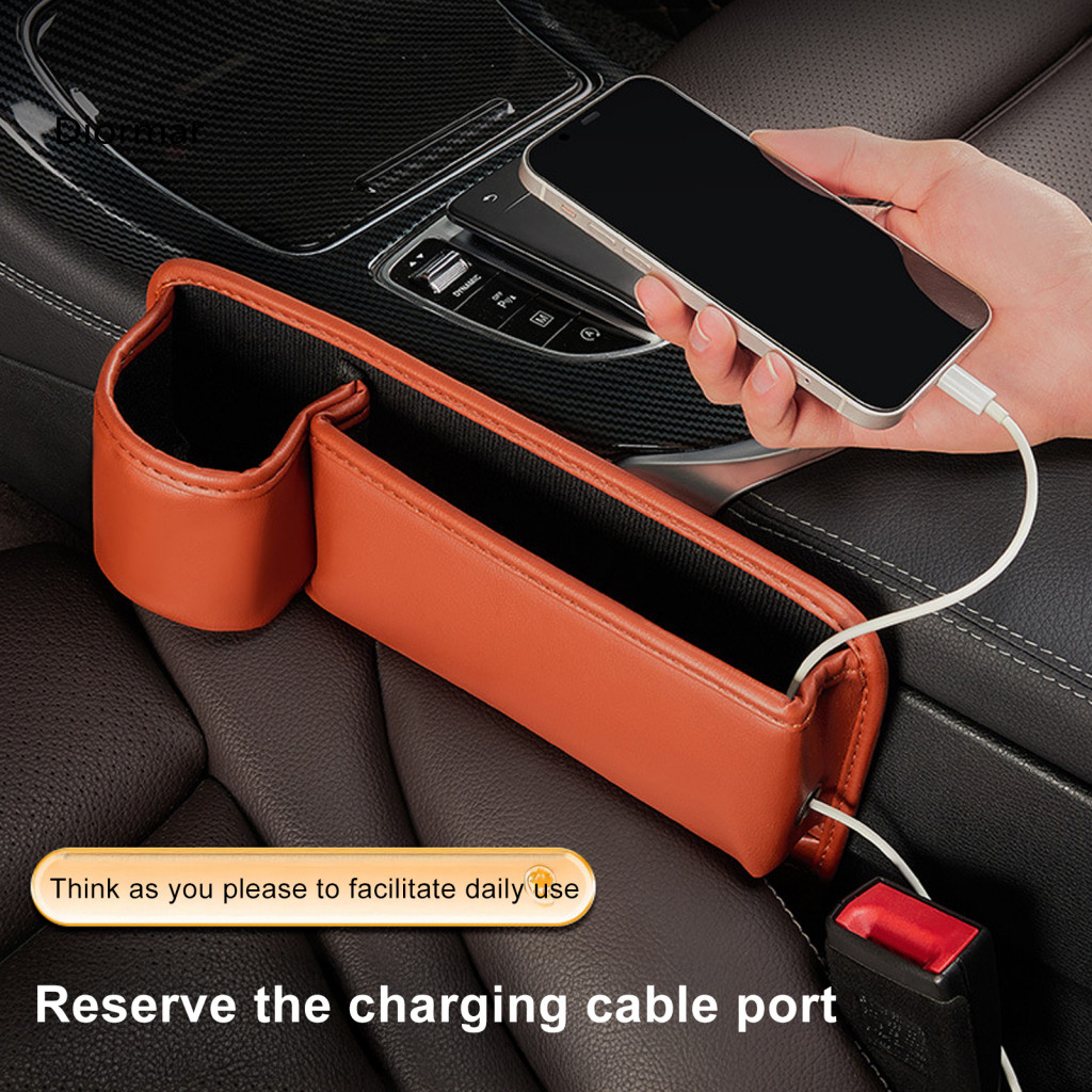 Cup Holder Gap Bag Car Seat Organizer with Large Capacity Waterproof Storage Box Wear-resistant Center Console for South