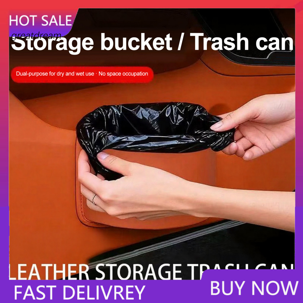 Seat Back Storage Home and Car Organizer Waterproof Leather Texture Multi-functional Box Trash Door Side Holder for Acce