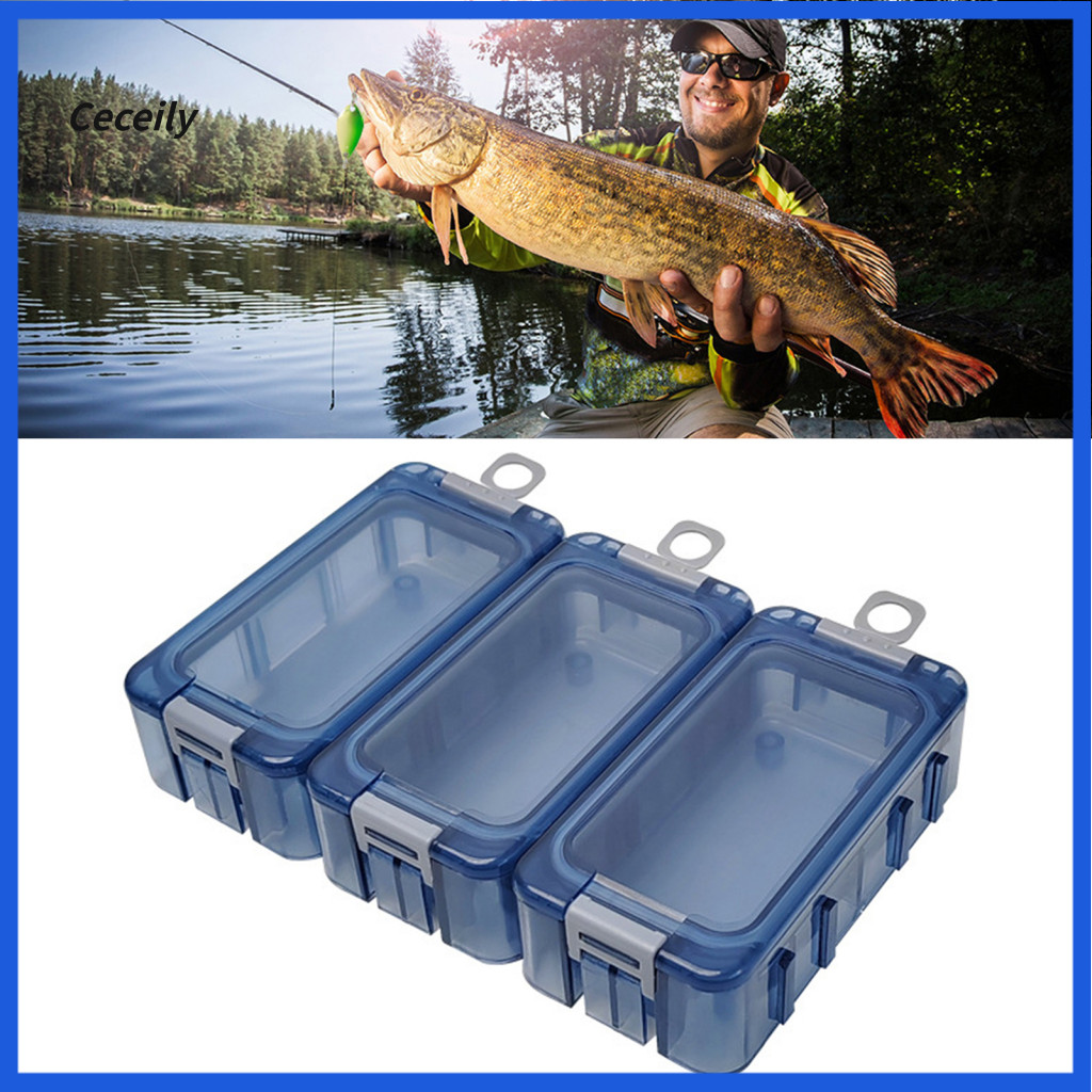 Heavy Duty Bait Box Fishing Storage 3pcs Lure Set Glow-in-the-dark Waterproof Portable Hook Organizer Case for Outdoor