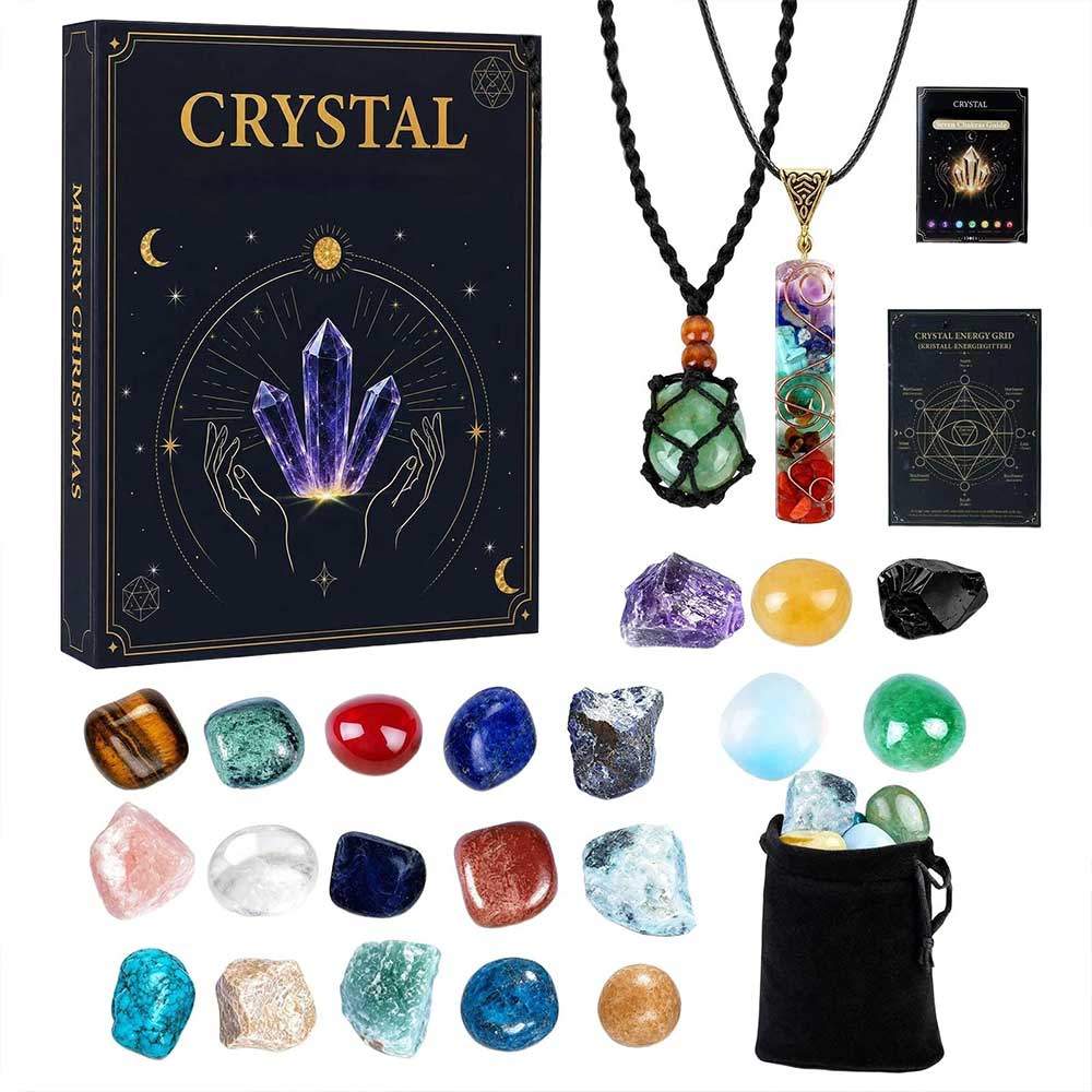 Crystal Advent Calendar Gift Box Sturdy Printed Box Advent Set Ideal Interactive Holiday Activity For Adults